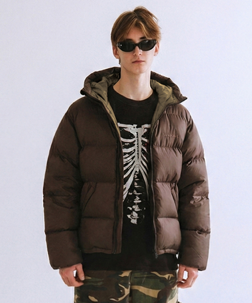 RG Duck Down Heavyweight Hoodie Jacket (Brown)