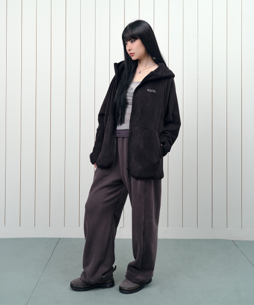 MIA FLEECE PANTS / CHARCOAL
