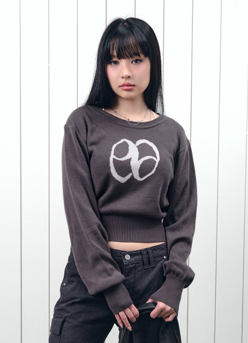 MOLLY CROP трикотаж / угольный