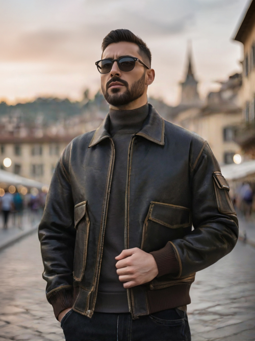 Heavy Lambskin — куртка с большими карманами CLJP122