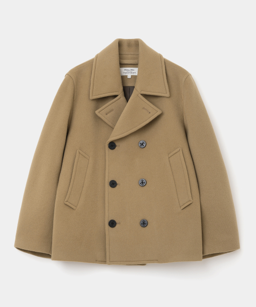 шерстяной pea пальто beige