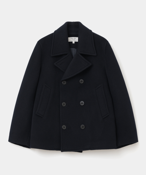 шерстяной pea пальто dark navy