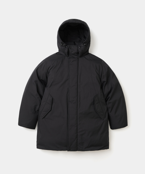 minimal hooded goose пуховый parka чёрный