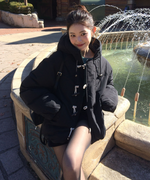 더플 패딩_블랙
