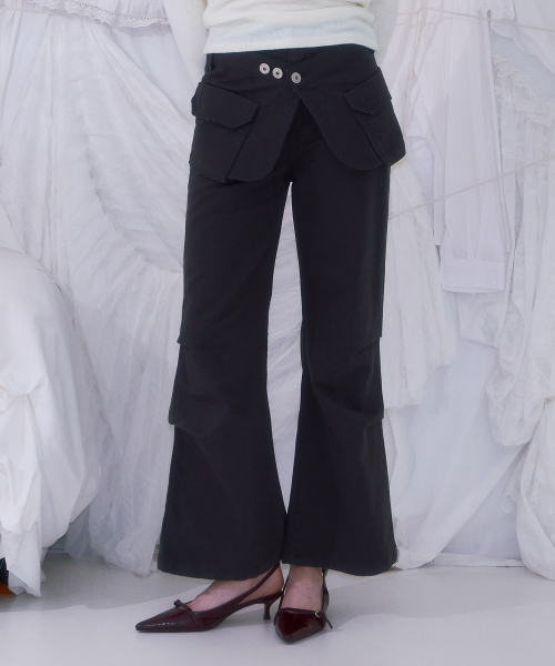 Skirt Layered Bootcut брюки [угольный]