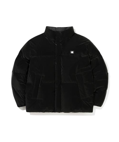 Пуховик со стойкой COATED BLACK