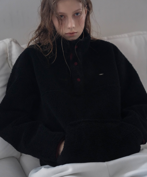 Shearling Half Zip-up [чёрный]
