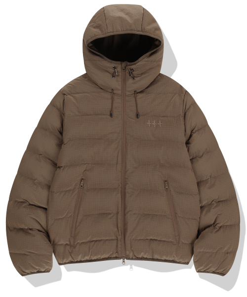 444 Logo Lightweight Puffer куртка - коричневый