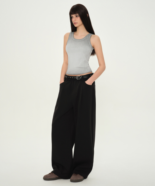 WOMENS DOUBLE-трикотаж DENIM-DETAIL BERMUDA SWEAT брюки [чёрный]