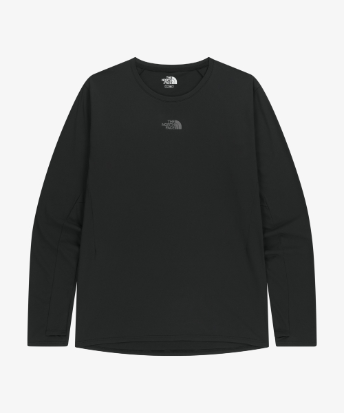 노스페이스 NT7TR55J 스텝업 긴팔 라운드티 BLACK