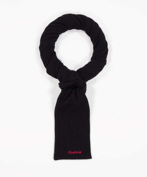 떼마 SOFT WAFFLE LONG MUFFLER BLACK