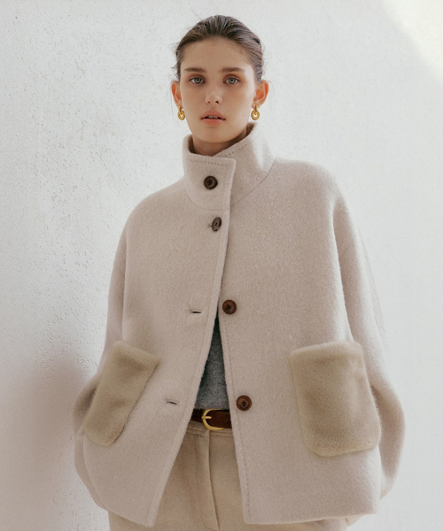 Полупальто FW Bailey из альпаки Ivory