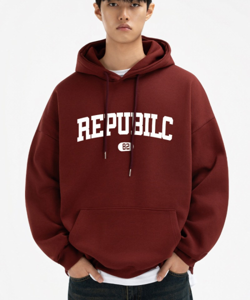 Худи с начесом Peachskin Essential Republic Burgundy