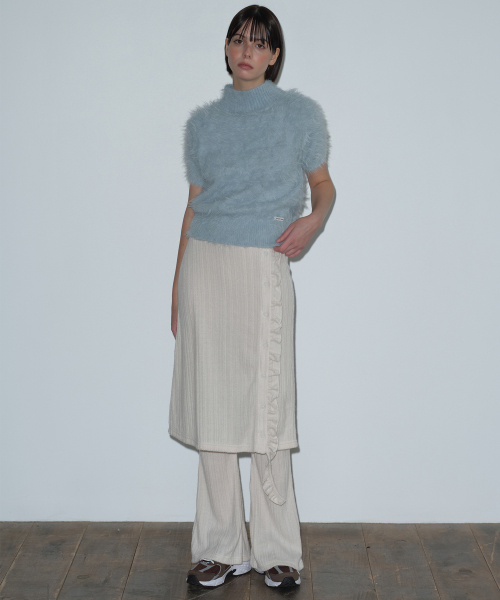 FRILL LAYERED SKIRT брюки (CREAM)