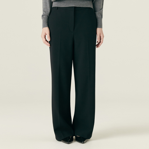 Прямые брюки All Day Slacks на резинке (короткая версия)_RMTWF4VR15