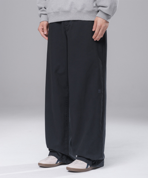 Semi wide embroidered хлопокштаны BK7819_темно-синий