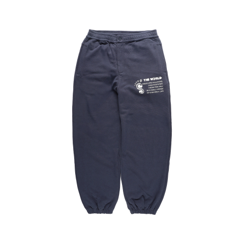 FOOT PRINT LOGO SWEAT PANTS NAVY