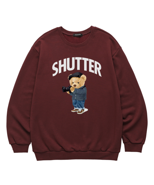 CAMERA BEAR свитшот (SLS035) Burgundy