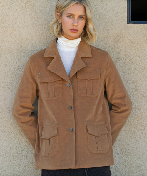 BAT CORDUROY JACKET [CAMEL]
