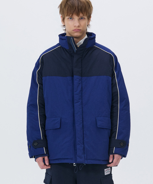COLOR BLOCK PADDING JUMPER BLUE
