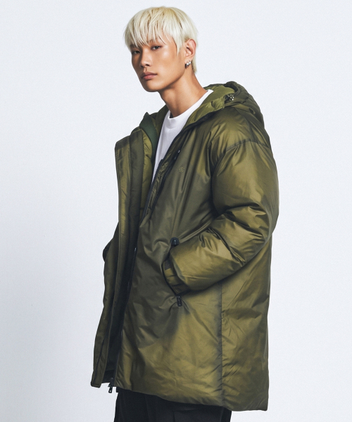 칼라파타르 MULTI-ZIPUP DUCK DOWN LONG PADDED JACKET - KHAKI