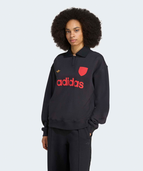 아디다스() 그래픽 풋볼 스웨트셔츠 - 블랙 / JY3527 상품 이미지