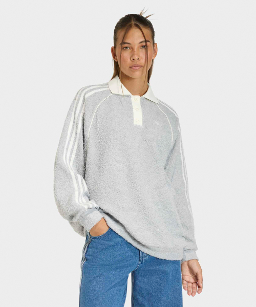 아디다스() 부클 오버사이즈 폴로 크루넥 - 그레이 / KS7791 상품 이미지