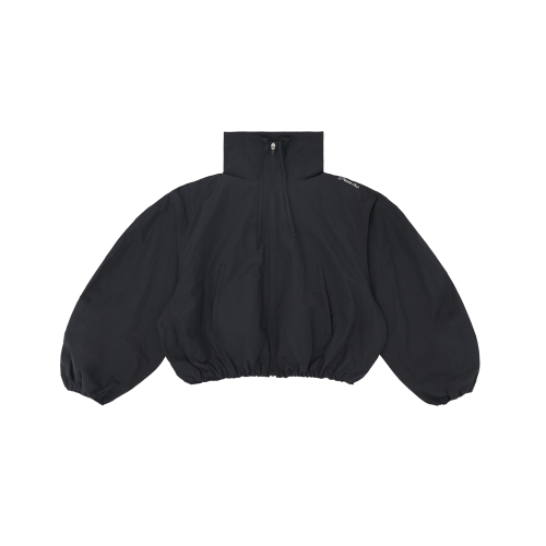 Balloon Sleeve Windbreaker (fuzzy charcoal)