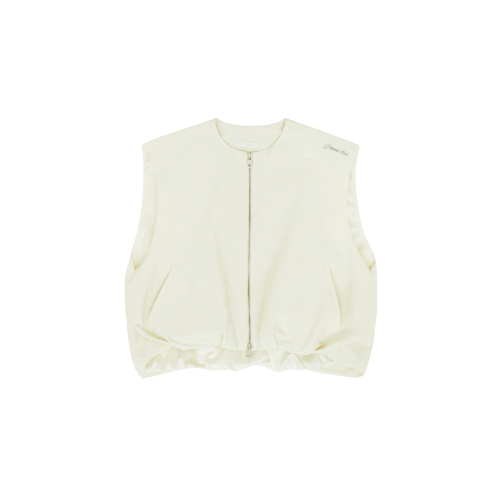 Puffed Hem Vest (sand beige)