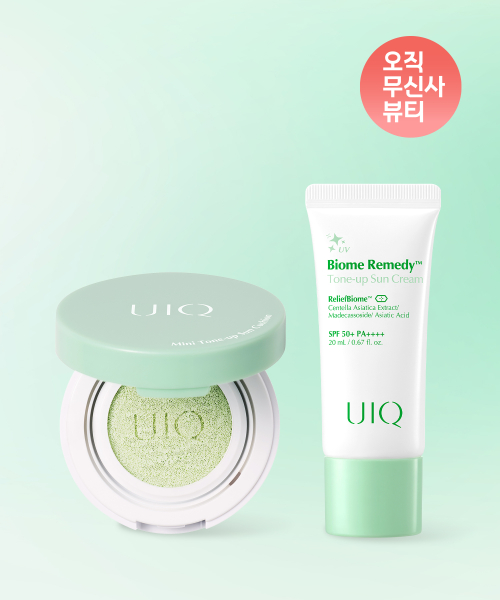 [SET] 바이옴 레미디 미니 톤업 선쿠션 그린 + 톤업 선크림 그린 20ml 기획세트