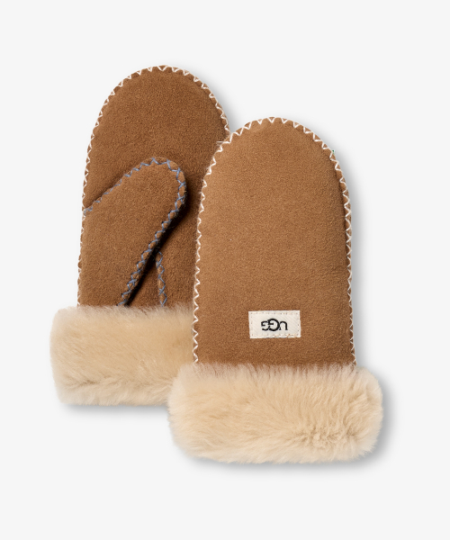 어그 키즈() [키즈] 어그 쉽스킨 스티치 장갑 (쉽스킨 미튼 위드 스티치) 상품 이미지