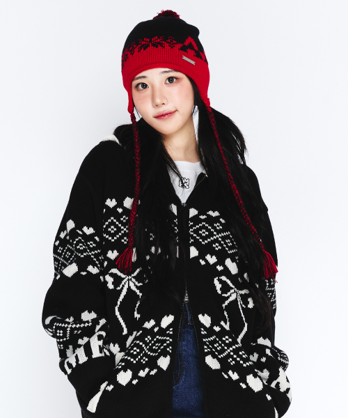 EARFLAP BEANIE BLACK