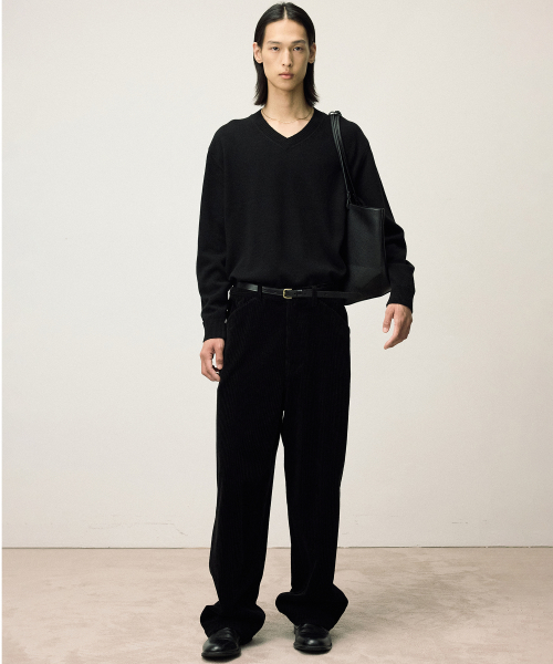 Широкие вельветовые брюки Jordi Bold, Black IEPA5F004BK