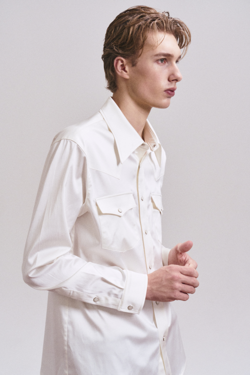 RAYON WESTERN SHIRT (WHITE)