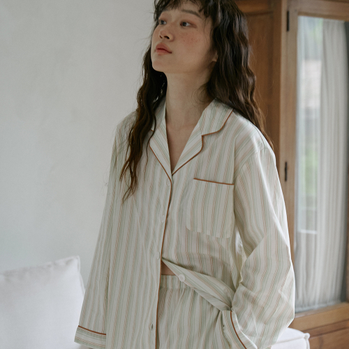 Хлопковый пижамный комплект Eco Stripe из 2 предметов [BWTZ] (uni)