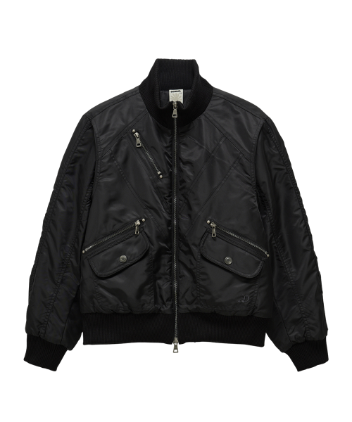 ジャケット・アウター DANCEL DD cropped studded MA-1 jacket 단델(DANDEL) DD cropped studded MA-1 jacket (BLACK) - 사이즈