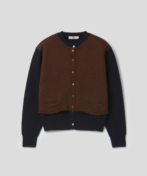 OVERLAP CARDIGAN (NAVY)