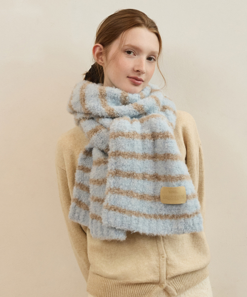 Bubbly stripe long muffler - 5color