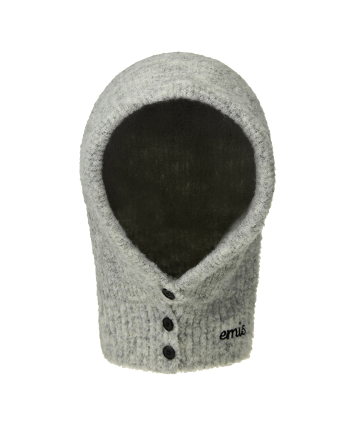 BUTTON BALACLAVA-MELANGE GRAY