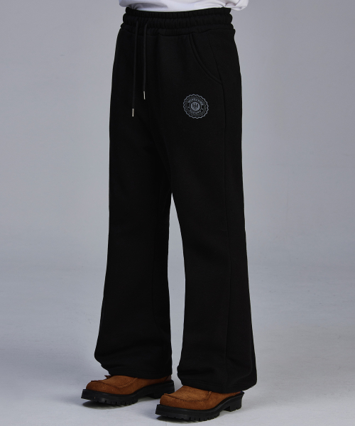 스켈리웩() 플레어 배기 기모 트레이닝 팬츠[블랙] 상품 이미지