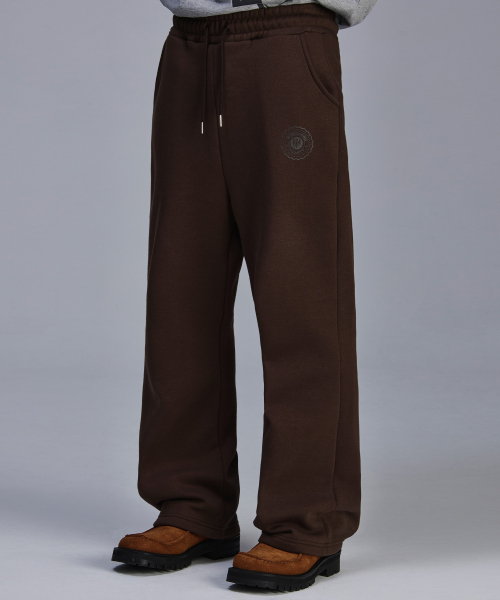 스켈리웩() 플레어 배기 기모 트레이닝 팬츠[브라운] 상품 이미지