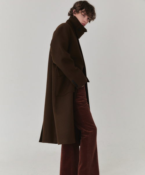 Пальто мак из шерстяного фетра Essential_Brown