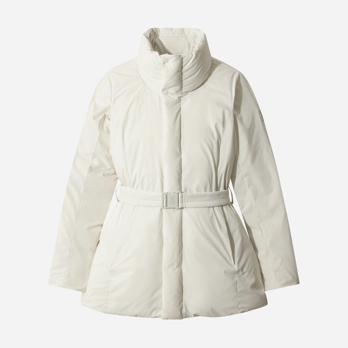 Женский пуховик миди с поясом Urbane D7 (IVORY)