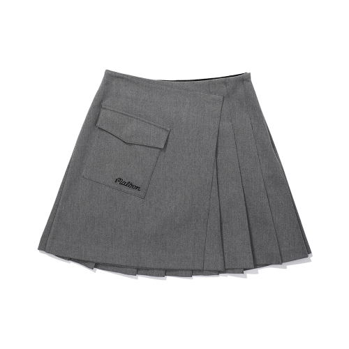 여성 뒷플리츠 카고형 TR 스커트 MELANGE GRAY (WOMAN)