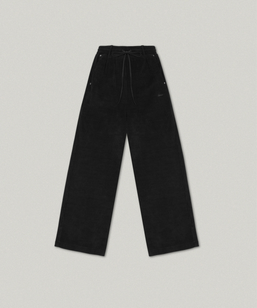 MOU CORDUROY BANDING PANTS [BLACK]