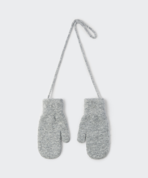 무신사 스탠다드 우먼() 우먼즈 스트링 미튼 니트 글러브 [라이트 그레이] 상품 이미지