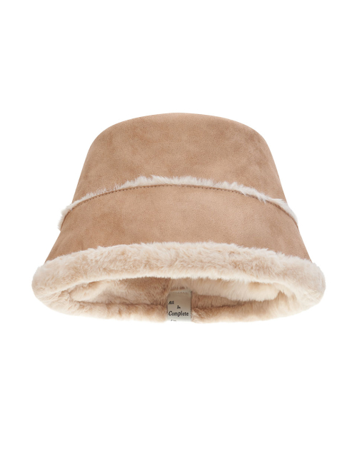 Moon Suede Bonnet Hat (Beige)
