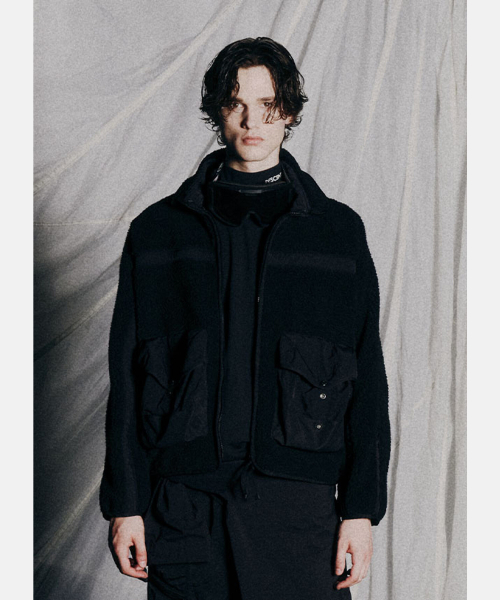 [DESCENTE X EASTLOGUE] 플리스 자켓 블랙 SQ321HKT91