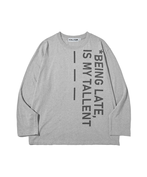 스켈리웩() BLIMT 레터링 롱 슬리브[그레이] 상품 이미지