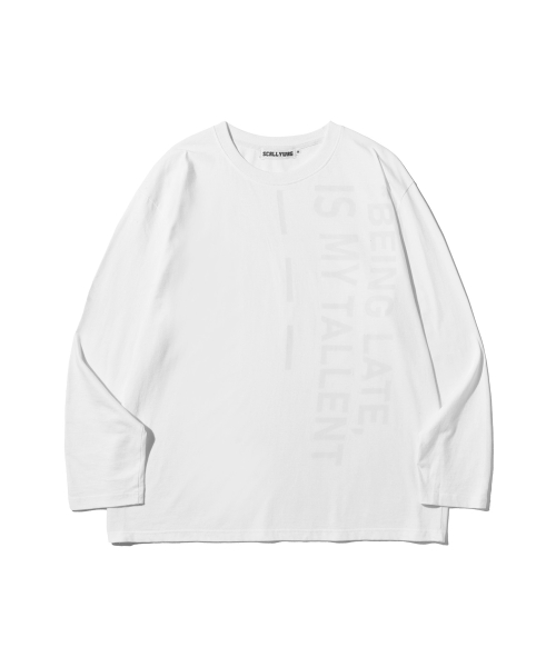 스켈리웩() BLIMT 레터링 롱 슬리브[화이트] 상품 이미지